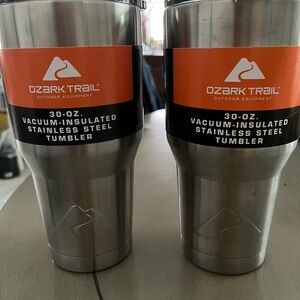 Ozark Trail Orange and Silver Vacuum-Insulated Tumblers